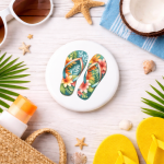 Pin Bros Button Peniti Summer Flip Flop Sandal Size 37mm Pin Bros Button Peniti Summer Flip Flop Sandal Size 37mm